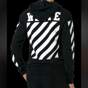 🎉HP🎉Off White Caravagio Diag Arrows Long sleeve Zipper  Hoodie Sz XS